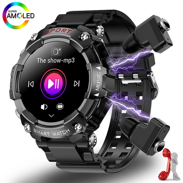 Haino Teko ST-3 Smart Watch with Wireless Earbuds – 2-in-1