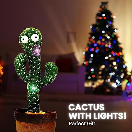 Dancing Cactus Toy – Talking & Recording USB Rechargeable Toy
