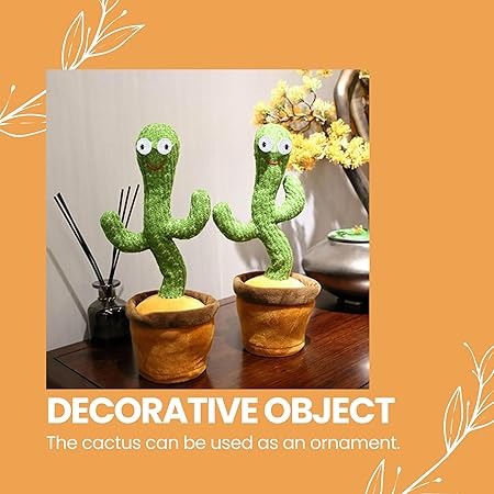 Dancing Cactus Toy – Talking & Recording USB Rechargeable Toy