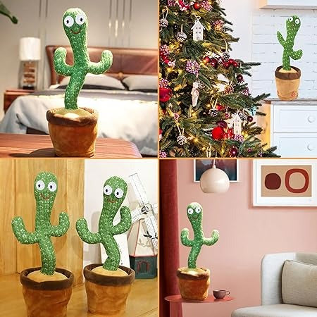 Dancing Cactus Toy – Talking & Recording USB Rechargeable Toy