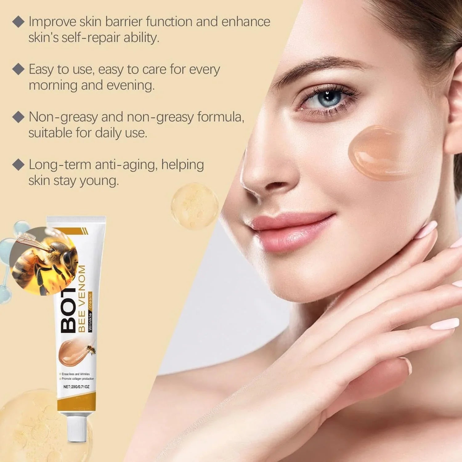Bee Venom Anti-Wrinkle Cream – Firming & Hydrating Face Cream