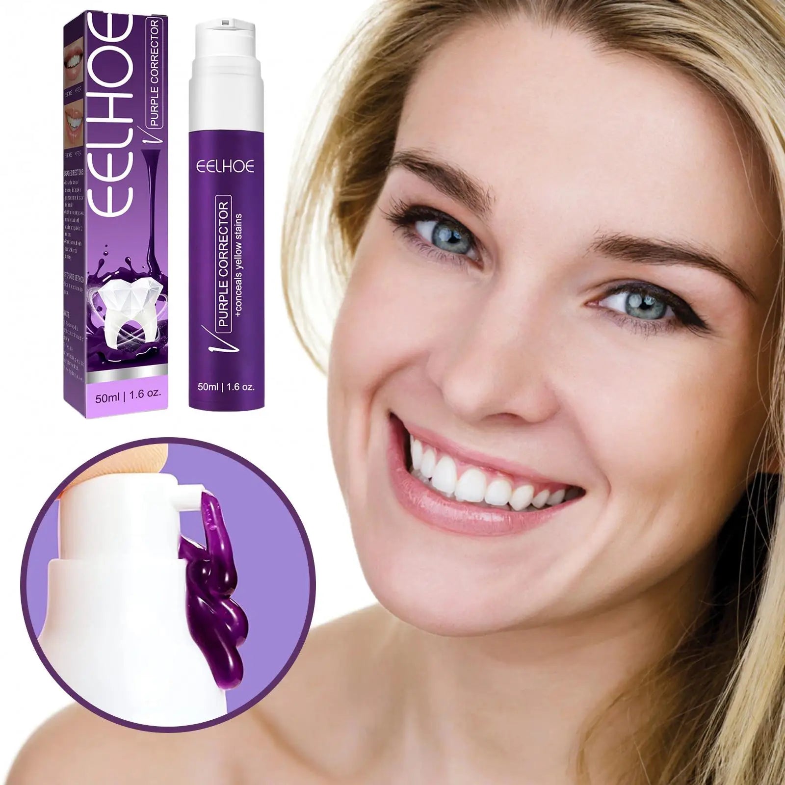 EELHOE Purple Whitening Toothpaste – Stain Removal Formula