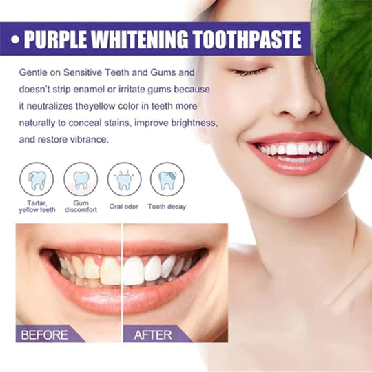 EELHOE Purple Whitening Toothpaste – Stain Removal Formula