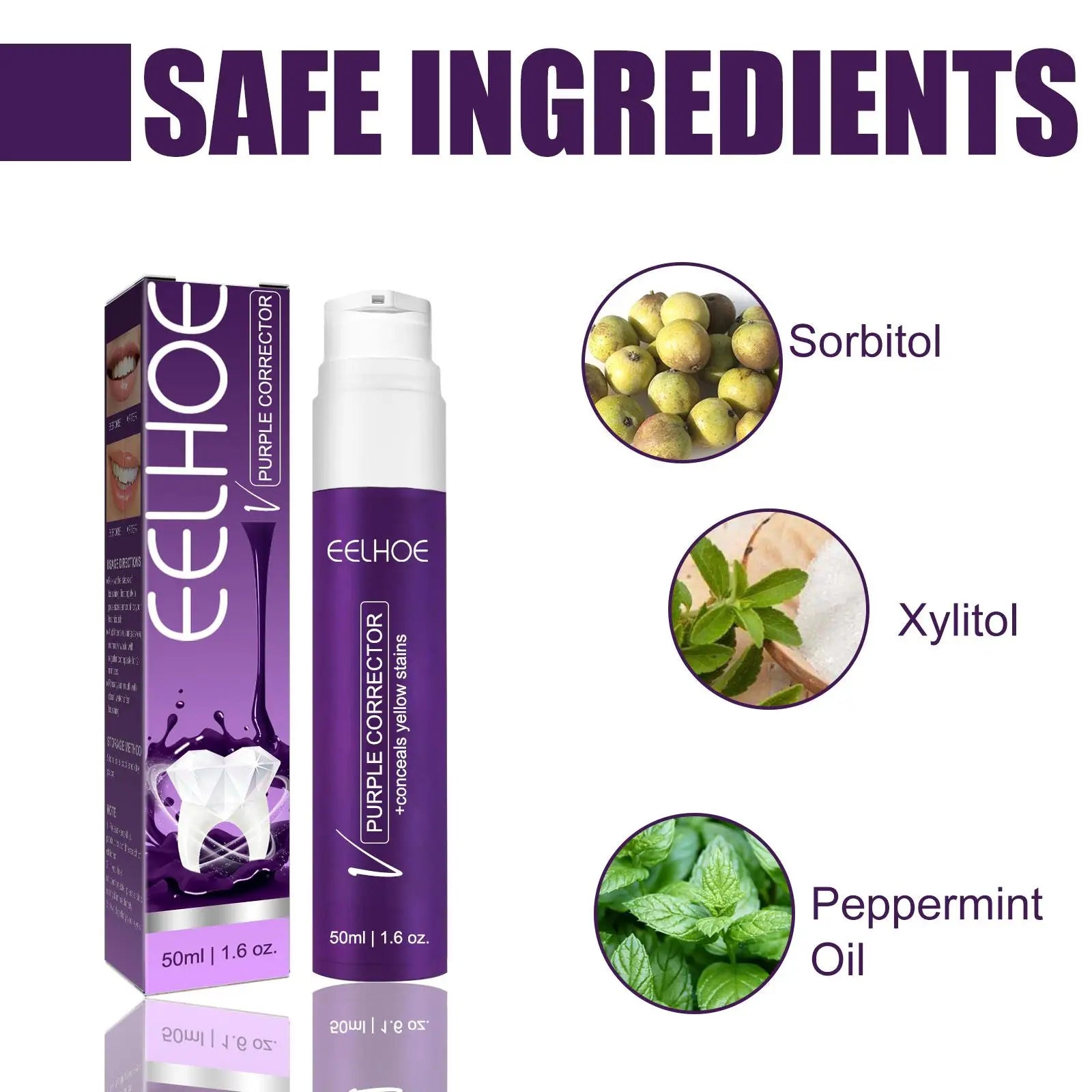 EELHOE Purple Whitening Toothpaste – Stain Removal Formula