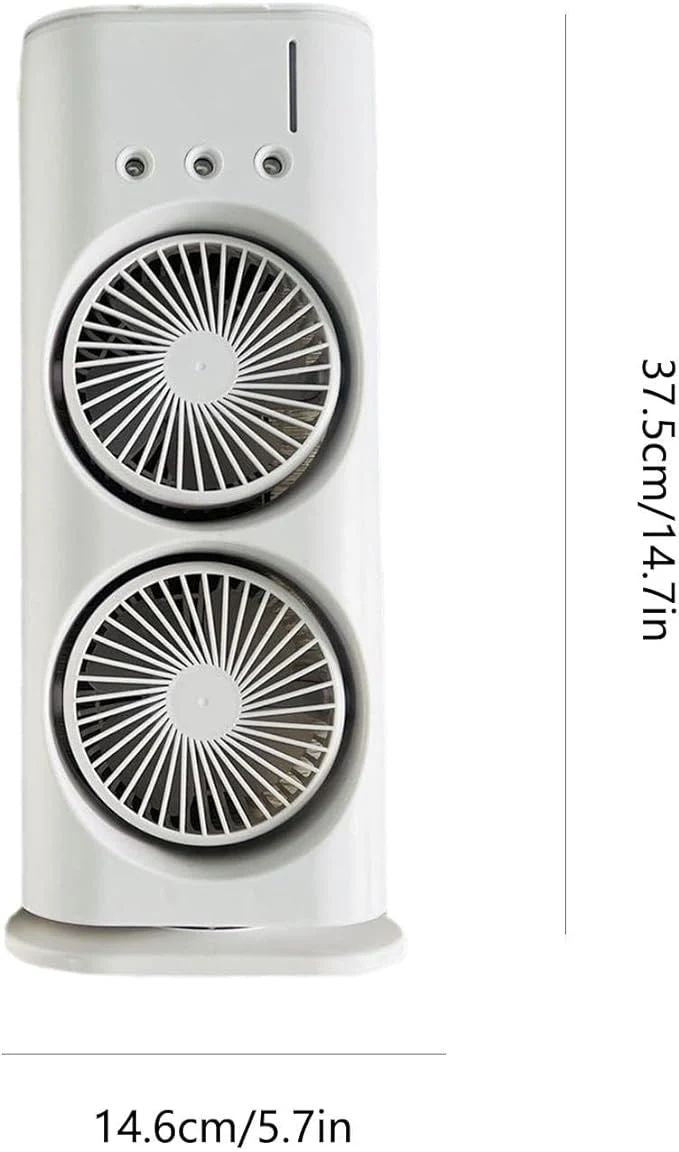 Double Ended Misting Spray Fan – Rechargeable Handheld Cooling Fan