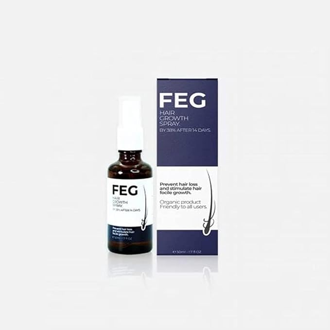FEG Hair Growth Spray + Derma Roller Set (Pack of 2) – Men & Women