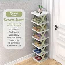X-Shaped Folding Shoe Rack – 5-Tier Space-Saving Storage