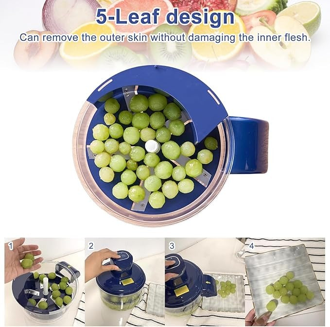 Electric Fruit Peeler – Rechargeable Peeler for Grapes, Tomatoes & Garlic