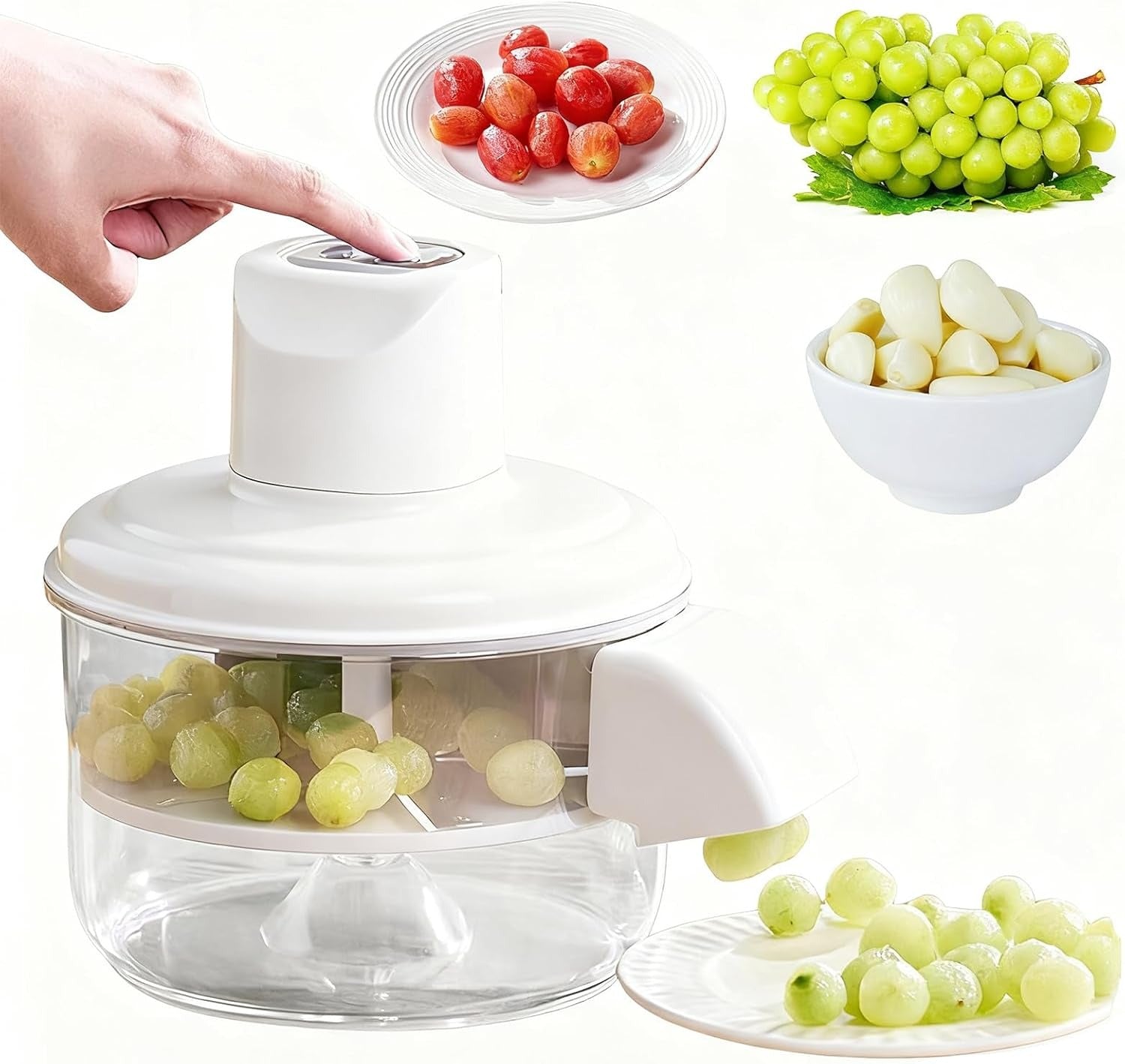 Electric Fruit Peeler – Rechargeable Peeler for Grapes, Tomatoes & Garlic
