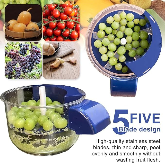 Electric Fruit Peeler – Rechargeable Peeler for Grapes, Tomatoes & Garlic