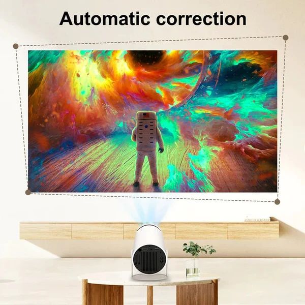 Mini Round Projector – 180° Rotating Portable Home Projector