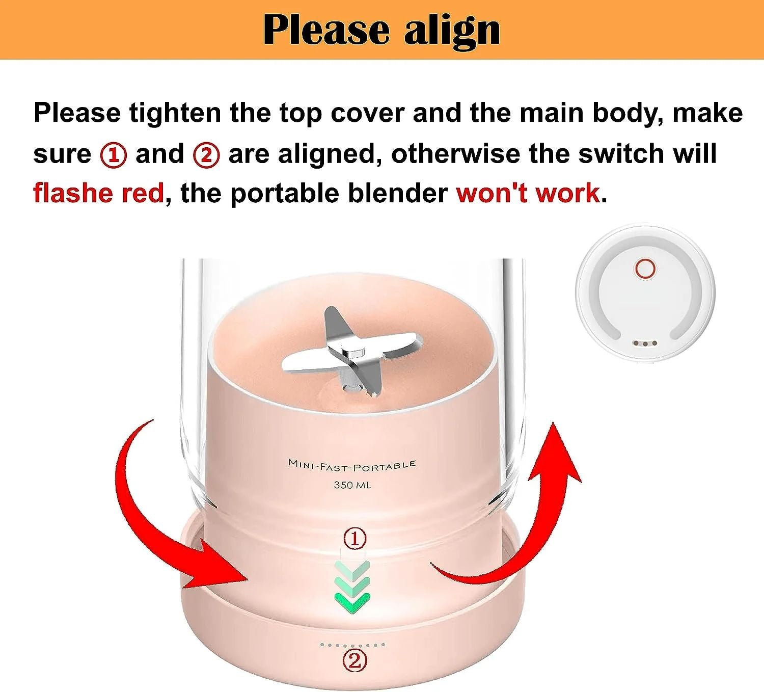 Portable Juicer Bottle – 350ml Personal Blender Cup
