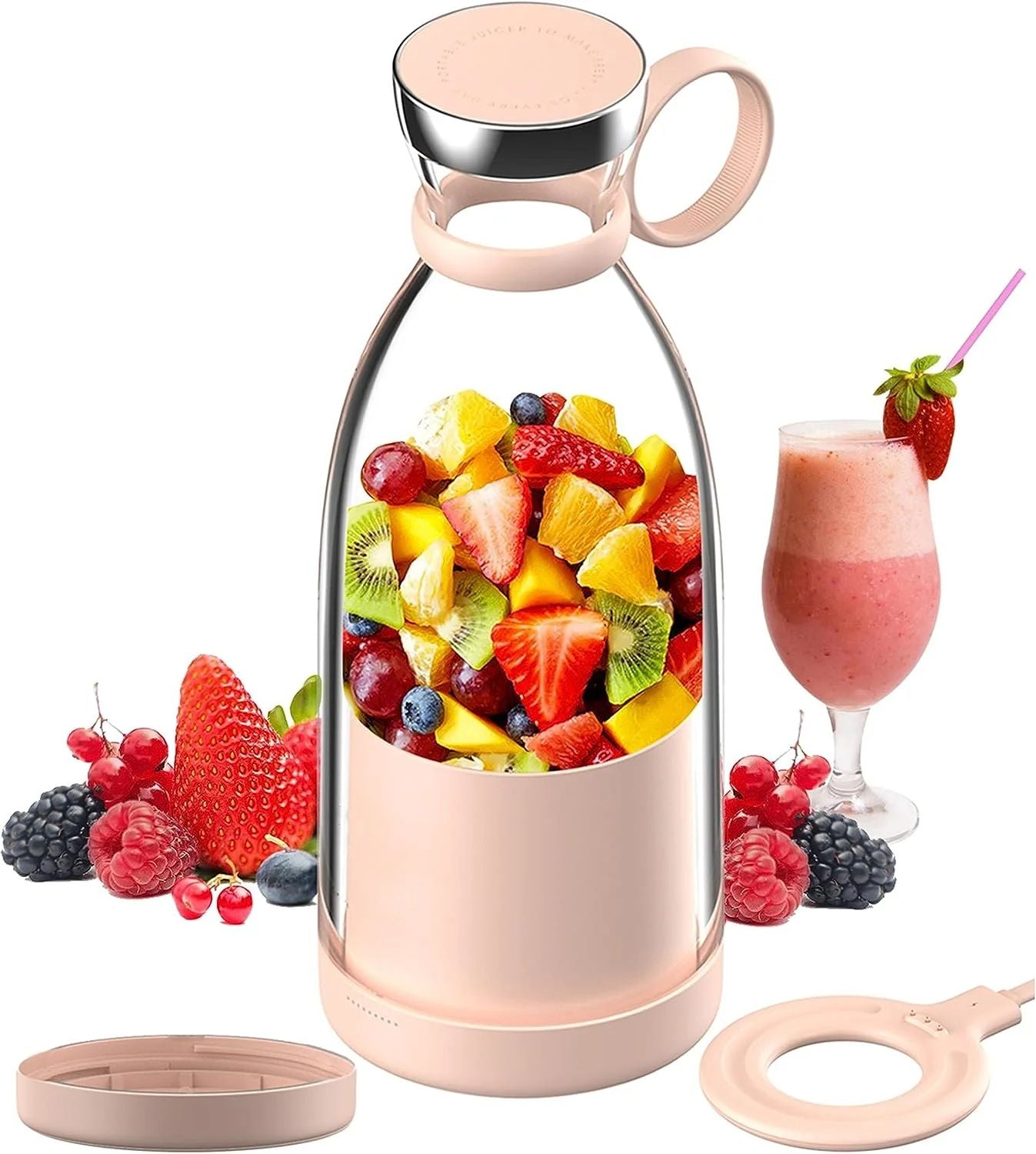 Portable Juicer Bottle – 350ml Personal Blender Cup