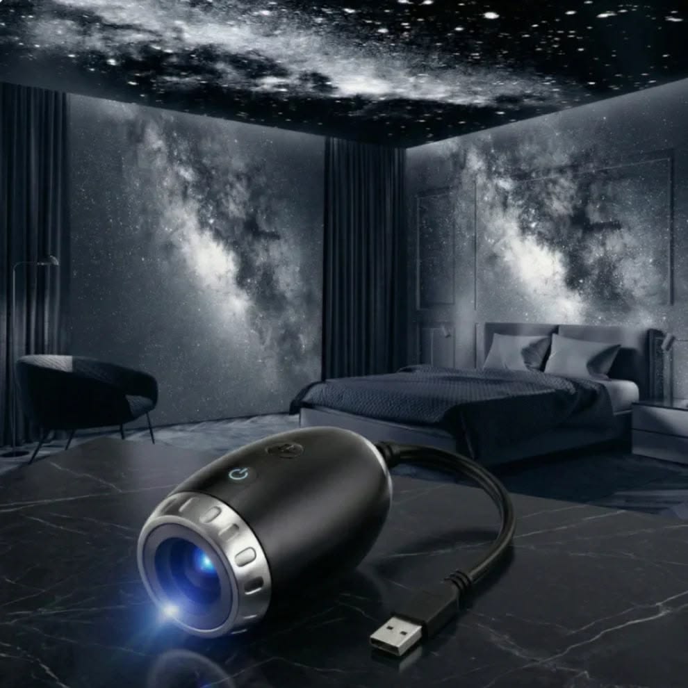 Car Starry Sky USB Projector – LED Star Light Ambient Roof Light